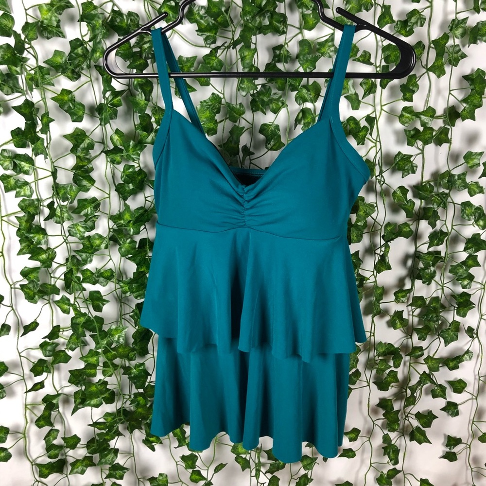 2 for $18 🎉 Teal Bathing Suit Tankini Top